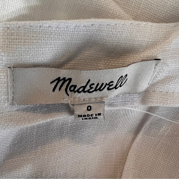 Madewell 100% Linen Sleeveless White Midi Dress NWOT, Size 0 - Picture 6 of 9